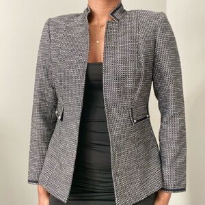 Tahari Elegant Blue and Gray Women's Jacket